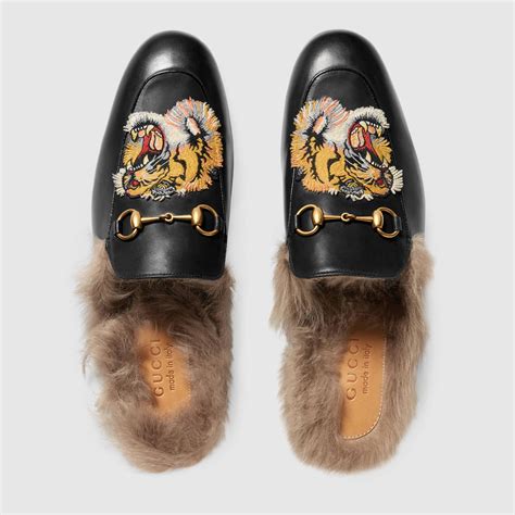 gucci tiger slip ons with fur|gucci tiger.